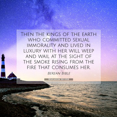 Picture 07 - Revelation 18:9 BSB - Then the kings of the earth who committed sexual - Bible Verse Picture