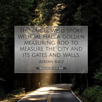 Picture 07 - Revelation 21:15 BSB - The angel who spoke with me had a golden - Bible Verse Picture