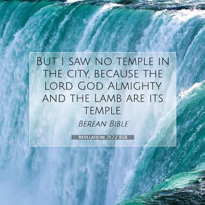 Picture 07 - Revelation 21:22 BSB - But I saw no temple in the city, because the Lord - Bible Verse Picture