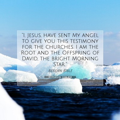 Picture 07 - Revelation 22:16 BSB - “I, Jesus, have sent My angel to give you this - Bible Verse Picture
