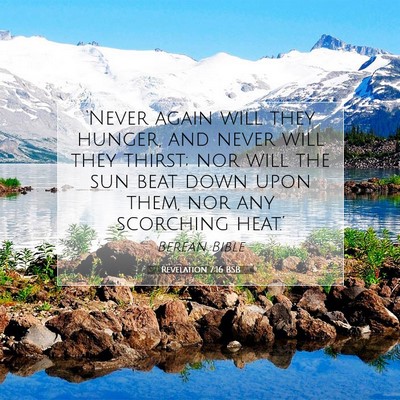 Picture 07 - Revelation 7:16 BSB - ‘Never again will they hunger, and never will - Bible Verse Picture