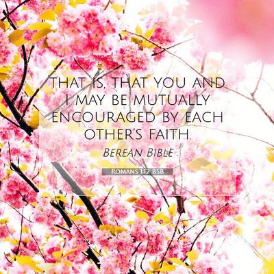Picture 07 - Romans 1:12 BSB - that is, that you and I may be mutually - Bible Verse Picture