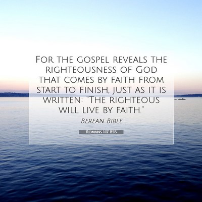 Picture 07 - Romans 1:17 BSB - For the gospel reveals the righteousness of God - Bible Verse Picture