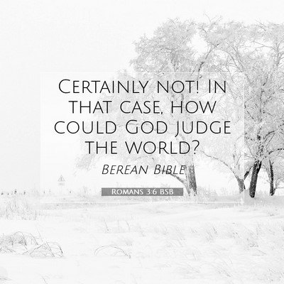 Picture 07 - Romans 3:6 BSB - Certainly not! In that case, how could God judge - Bible Verse Picture