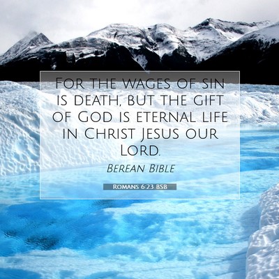 Picture 07 - Romans 6:23 BSB - For the wages of sin is death, but the gift of - Bible Verse Picture