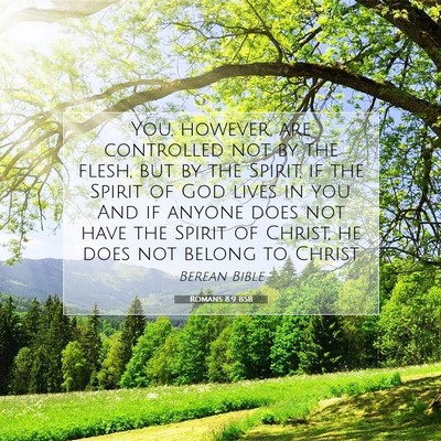Picture 07 - Romans 8:9 BSB - You, however, are controlled not by the flesh, - Bible Verse Picture