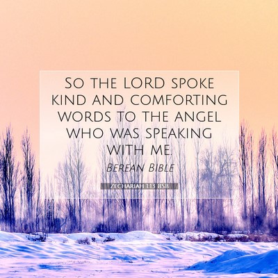 Picture 07 - Zechariah 1:13 BSB - So the LORD spoke kind and comforting words to - Bible Verse Picture