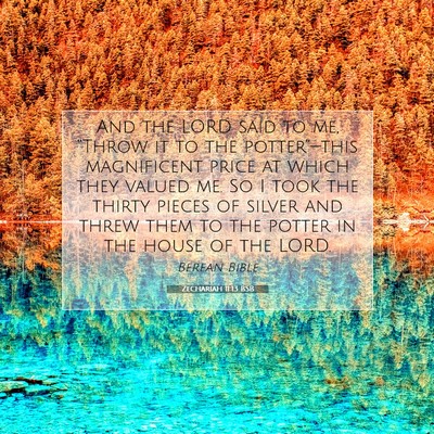 Picture 07 - Zechariah 11:13 BSB - And the LORD said to me, “Throw it to the - Bible Verse Picture