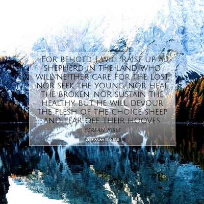 Picture 07 - Zechariah 11:16 BSB - For behold, I will raise up a shepherd in the - Bible Verse Picture