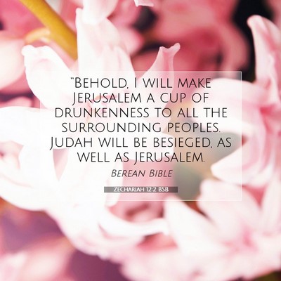 Picture 07 - Zechariah 12:2 BSB - “Behold, I will make Jerusalem a cup of - Bible Verse Picture
