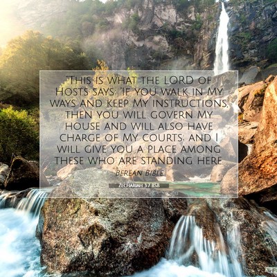 Picture 07 - Zechariah 3:7 BSB - “This is what the LORD of Hosts says: ‘If you - Bible Verse Picture
