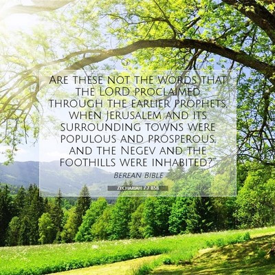 Picture 07 - Zechariah 7:7 BSB - Are these not the words that the LORD proclaimed - Bible Verse Picture