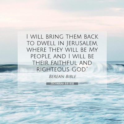 Picture 07 - Zechariah 8:8 BSB - I will bring them back to dwell in Jerusalem, - Bible Verse Picture