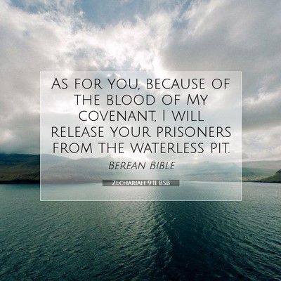 Picture 07 - Zechariah 9:11 BSB - As for you, because of the blood of My covenant, - Bible Verse Picture