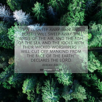 Picture 07 - Zephaniah 1:3 BSB - “I will sweep away man and beast; I will sweep - Bible Verse Picture