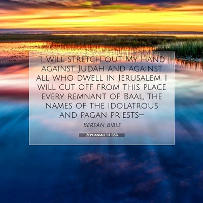 Picture 07 - Zephaniah 1:4 BSB - “I will stretch out My hand against Judah and - Bible Verse Picture