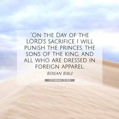 Picture 07 - Zephaniah 1:8 BSB - “On the Day of the LORD’s sacrifice I will - Bible Verse Picture
