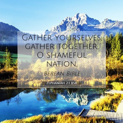 Picture 07 - Zephaniah 2:1 BSB - Gather yourselves, gather together, O shameful - Bible Verse Picture