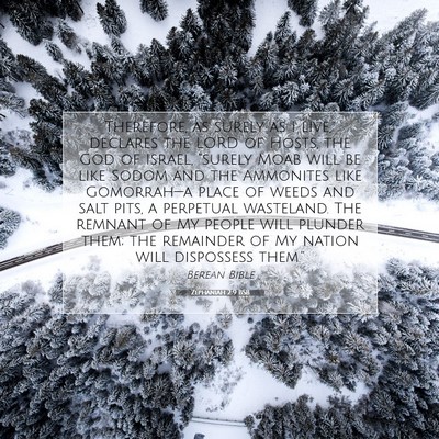Picture 07 - Zephaniah 2:9 BSB - Therefore, as surely as I live,” declares the - Bible Verse Picture