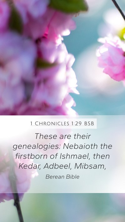 1 Chronicles 1:29 BSB Bible Verse Image