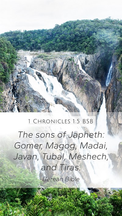 1 Chronicles 1:5 BSB Bible Verse Image