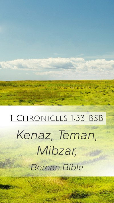 1 Chronicles 1:53 BSB Mobile Phone Wallpaper - Kenaz, Teman, - Mobile Bible Verse Wallpaper