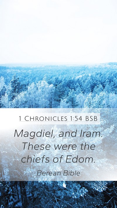 1 Chronicles 1:54 BSB Mobile Phone Wallpaper - Magdiel, and Iram. These were the chiefs of - Mobile Bible Verse Wallpaper