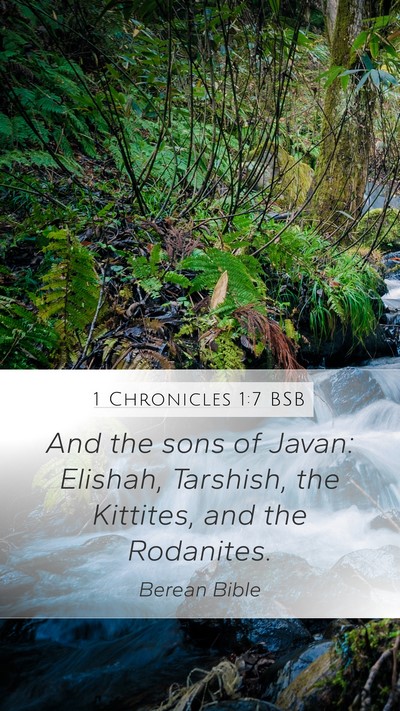 1 Chronicles 1:7 BSB Bible Verse Image