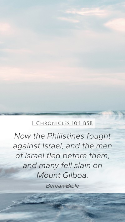 1 Chronicles 10:1 BSB Bible Verse Image