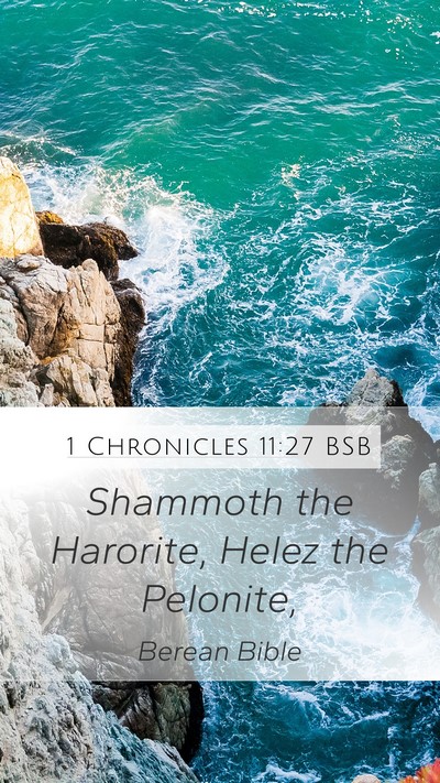 1 Chronicles 11:27 BSB Bible Verse Image