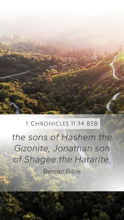 1 Chronicles 11:34 BSB Bible Verse Image