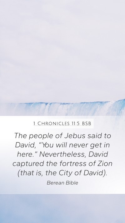 1 Chronicles 11:5 BSB Bible Verse Image