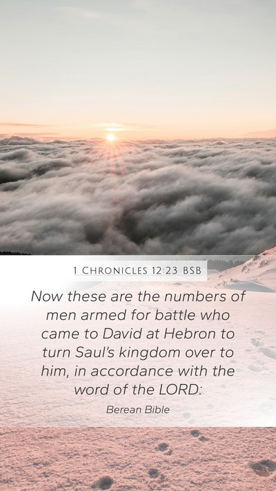1 Chronicles 12:23 BSB Bible Verse Image
