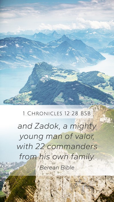 1 Chronicles 12:28 BSB Bible Verse Image
