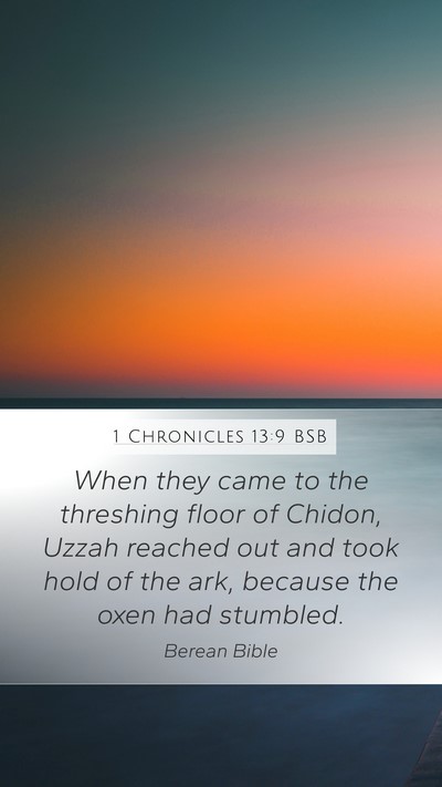 1 Chronicles 13:9 BSB Bible Verse Image