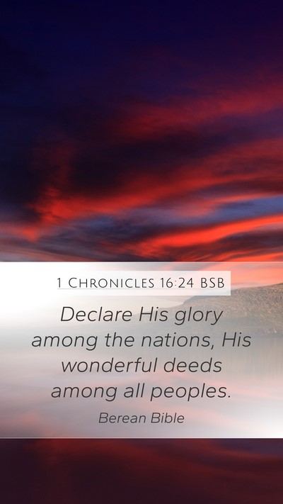 1 Chronicles 16:24 BSB Bible Verse Image