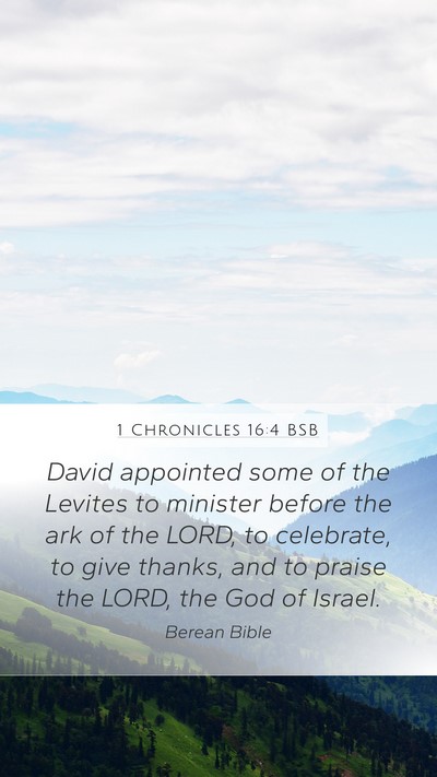 1 Chronicles 16:4 BSB Bible Verse Image