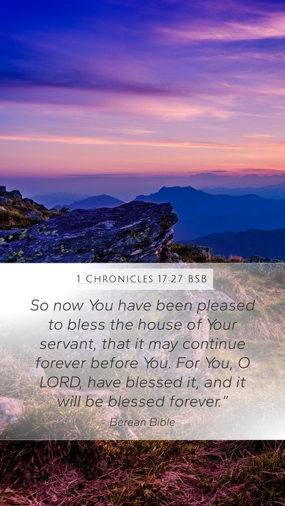 1 Chronicles 17:27 BSB Bible Verse Image
