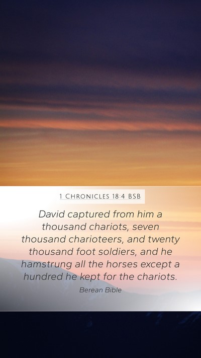 1 Chronicles 18:4 BSB Bible Verse Image