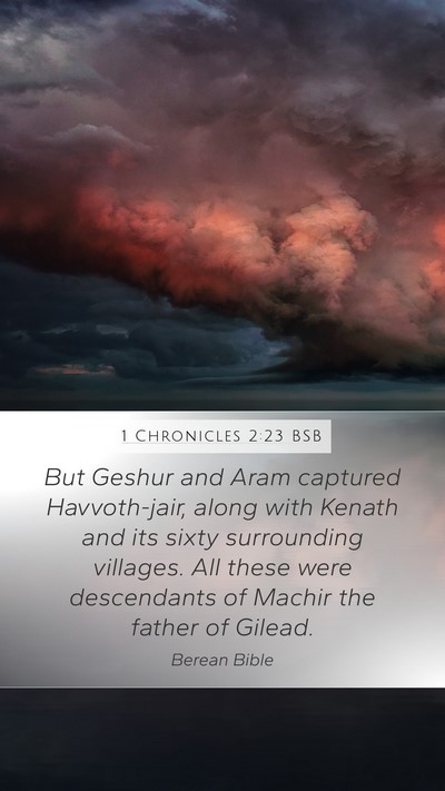1 Chronicles 2:23 BSB Bible Verse Image