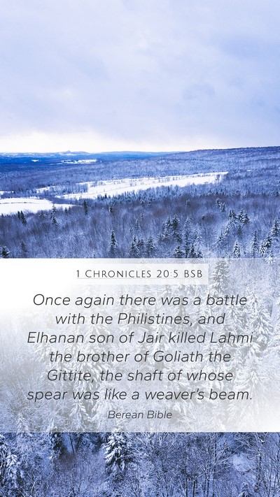 1 Chronicles 20:5 BSB Bible Verse Image
