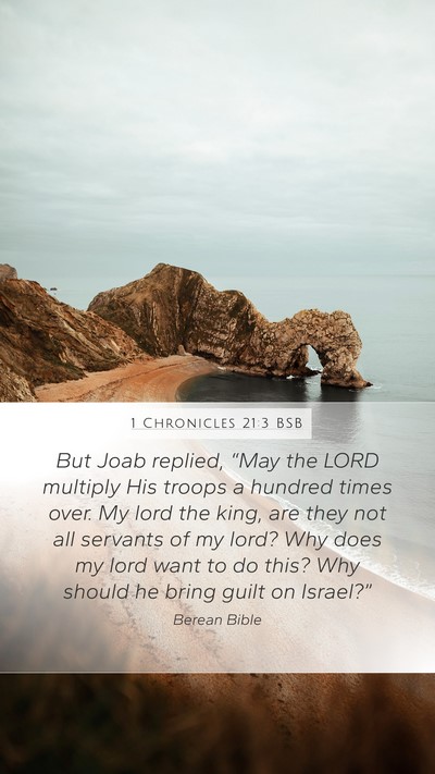 1 Chronicles 21:3 BSB Bible Verse Image