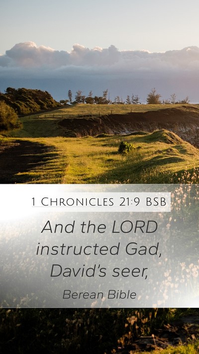 1 Chronicles 21:9 BSB Bible Verse Image
