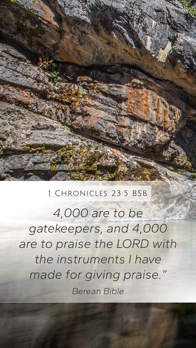 1 Chronicles 23:5 BSB Bible Verse Image