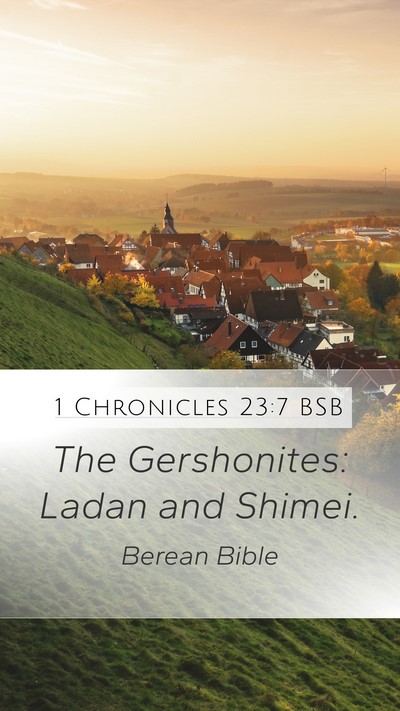 1 Chronicles 23:7 BSB Bible Verse Image