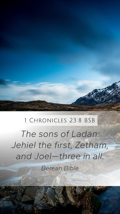 1 Chronicles 23:8 BSB Bible Verse Image