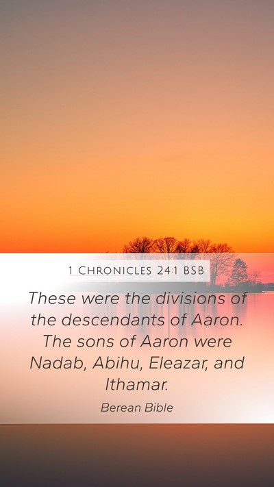 1 Chronicles 24:1 BSB Bible Verse Image