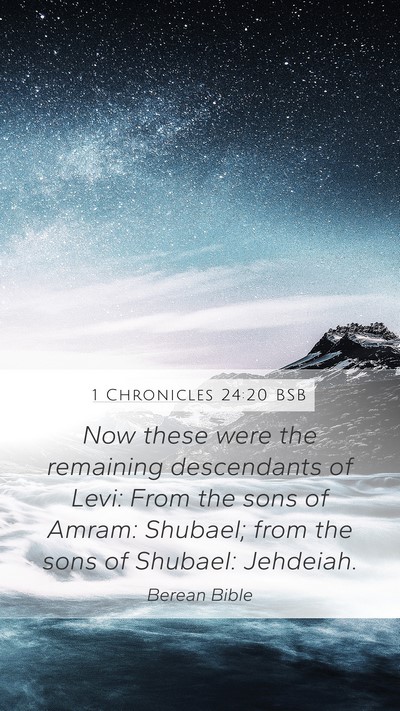 1 Chronicles 24:20 BSB Bible Verse Image