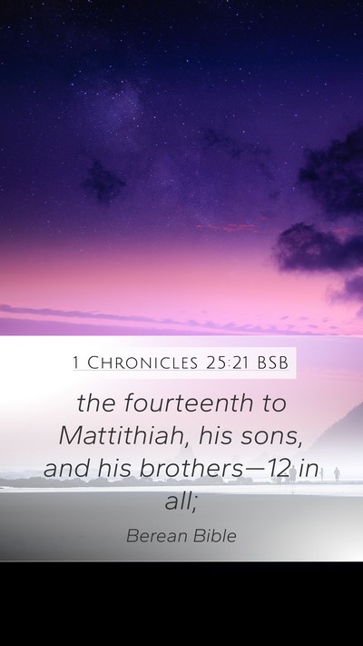 1 Chronicles 25:21 BSB Bible Verse Image