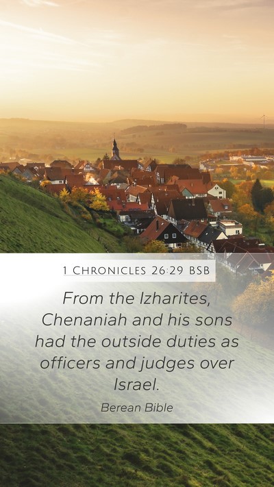1 Chronicles 26:29 BSB Bible Verse Image